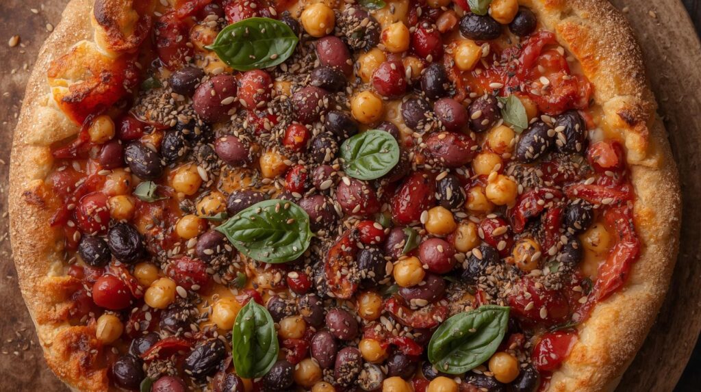 pizza vegana proteica